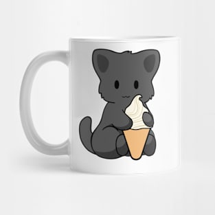 Ice Cream Black Cat Mug